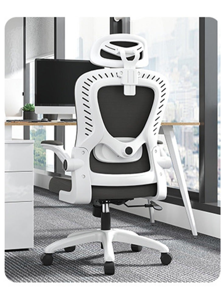 Ergonomic Office Chair, Office Computer Desk Chair with High Back Mesh and Adjustable Lumbar Support Rolling Work Swivel Task Chairs with Wheel 3D Armrests and Headrest - Image 1