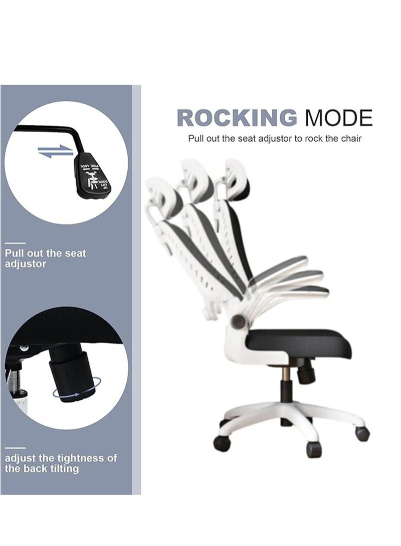 Ergonomic Office Chair, Office Computer Desk Chair with High Back Mesh and Adjustable Lumbar Support Rolling Work Swivel Task Chairs with Wheel 3D Armrests and Headrest - Image 4