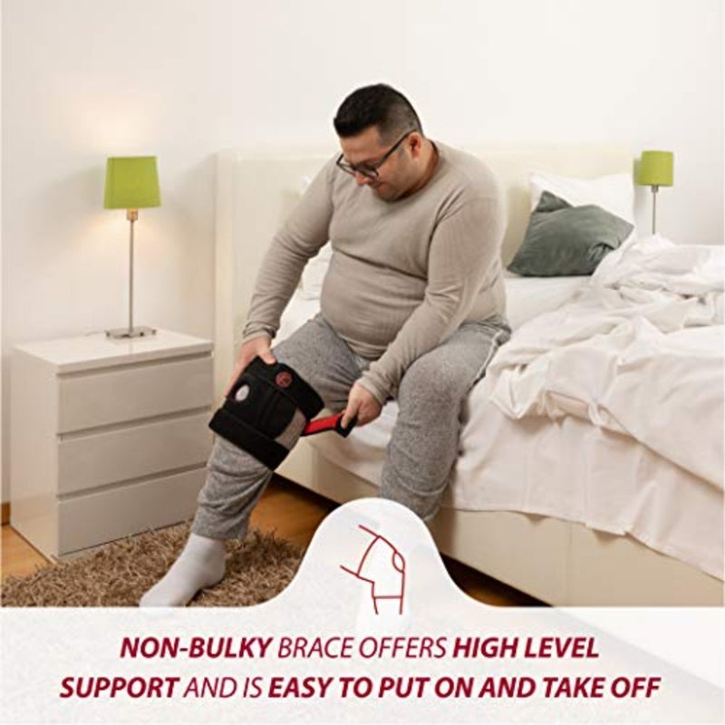 حجم إضافي 4XL دعم الركبة للأشخاص الذين يعانون من السمنة المفرطة - دعم ركبة كبير جدًا للأرجل الكبيرة 5XL 6XL الفخذين - دعامة ركبة قابلة للتعديل حجم كبير لألم التهاب المفاصل، تمزق الغضروف المفصلي، للنساء، الرجال مقاس 3 أسود - Image 2