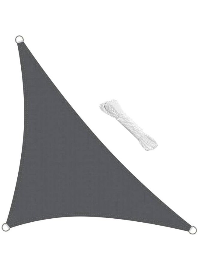 AIWANTO Triangle Sun Shade Sail – 98% UV Block HDPE Breathable Outdoor Canopy Awning for Garden, Patio, Balcony, Backyard & Pool Shade (5x5x5m, Anthracite) - Image 1