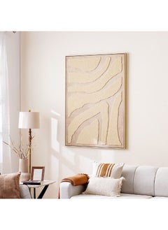 DANUBE HOME Cyprus Canvas Curves Inlight Framed Wall Art – Modern Abstract Line Art Painting For Home, Living Room, Bedroom, Office – Elegant Neutral Wall Decor 102.6X142.6Cm  - Image 2