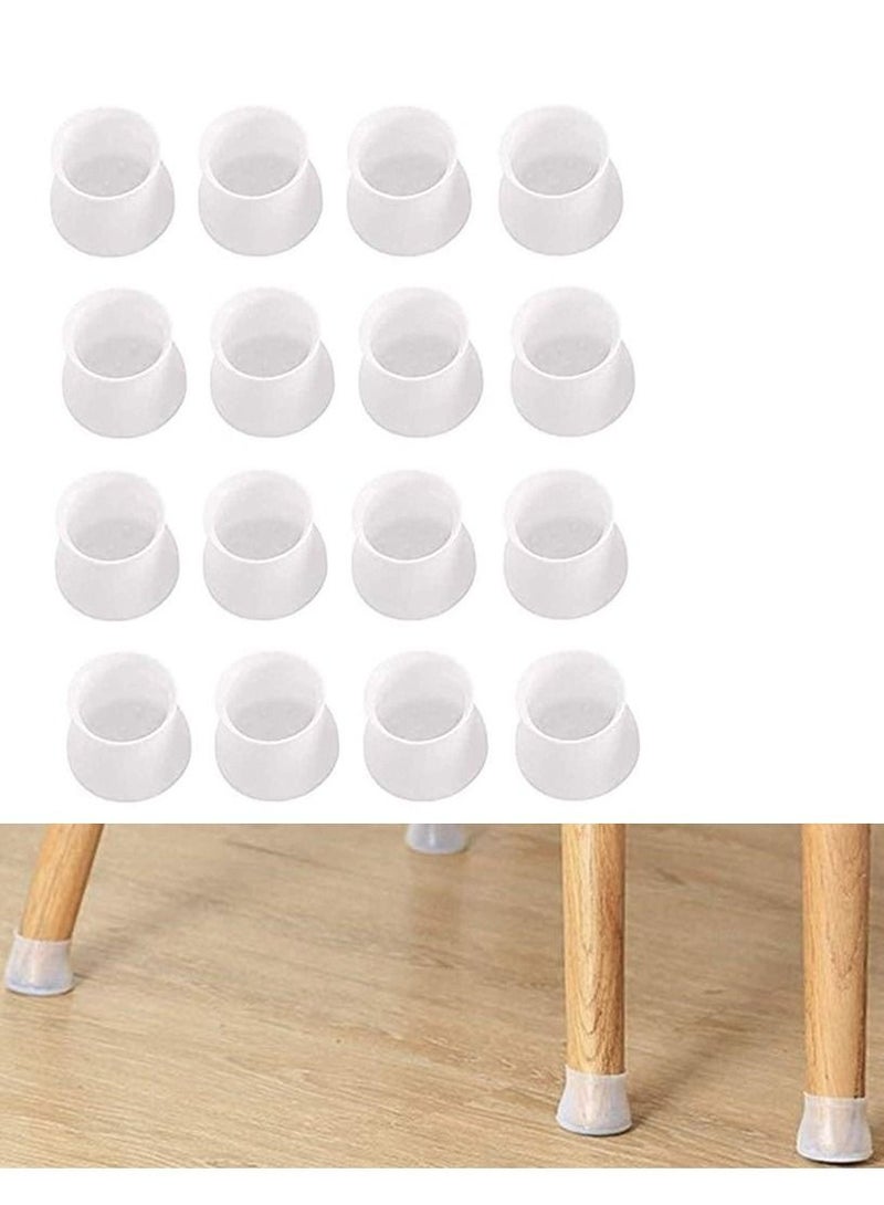 Captaintech 16 Pieces Of Silicone Chair Leg Floor Protection Cover Sofa Chair Table Leg Pad - Image 1