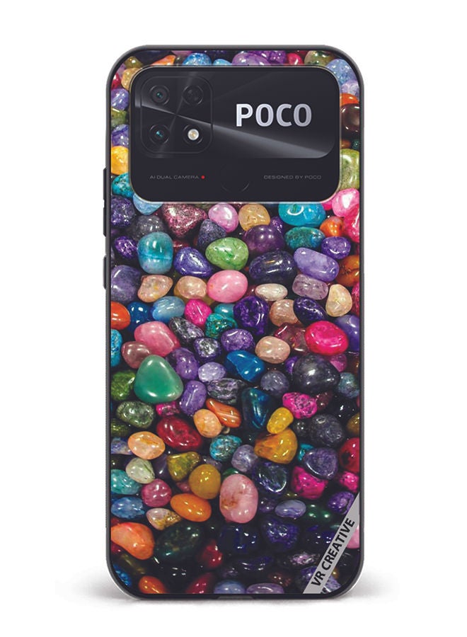 VR CREATIVE Protective Case Cover For Xiaomi Poco C40 Pebbles Design Multicolour - Image 1