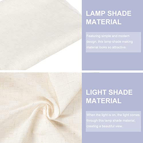 Uonlytech Lamp Shade Linen Pre-cut Round Craft Diy Making Cover Lampshade Material Fabric Floor Styrene Light Shade Cloth Desks White for Re Replacement Lamp Lamp Shades - Image 4