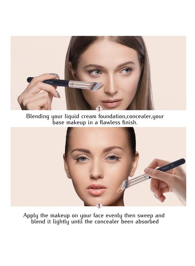 Energy Kabuki Foundation Brush For Liquid Makeup Professional Makeup Brush Concealer Brush Blusher Brush Bronzer Travel Buffing Contour Stippling Face Blush Concealer Liquid Blending Brushes - Image 4