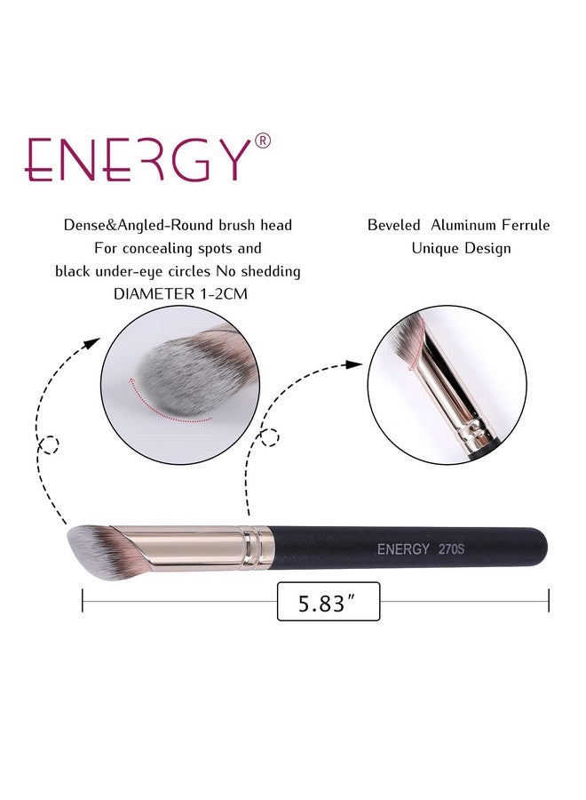 Energy Kabuki Foundation Brush For Liquid Makeup Professional Makeup Brush Concealer Brush Blusher Brush Bronzer Travel Buffing Contour Stippling Face Blush Concealer Liquid Blending Brushes - Image 2