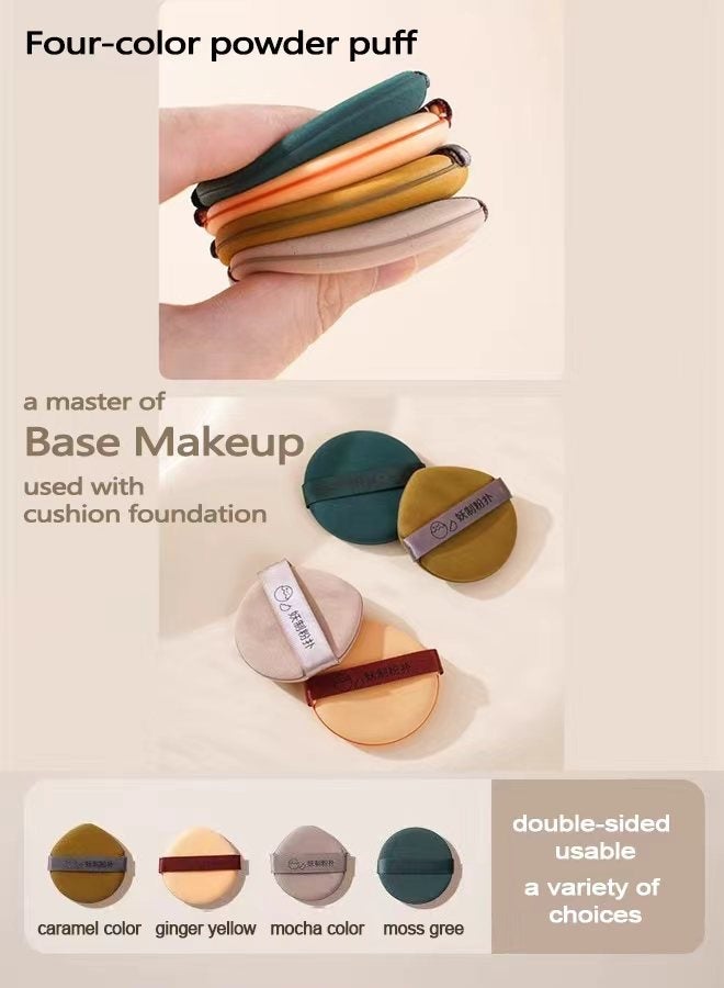 Three-piece Powder Puffs for Face Powder Triangle Powder Puff for Loose and Cosmetic Foundation, Makeup Puff for Contouring, Cloud Kiss Beauty Makeup Tools - Image 1