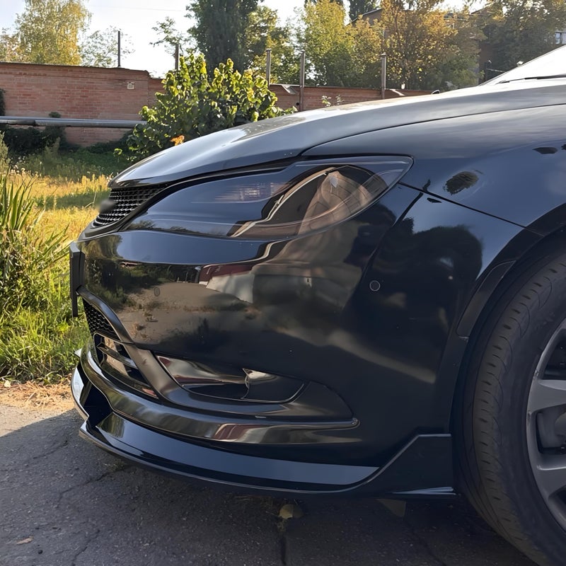 NARPES Front Bumper Lip Splitter Compatible with Chrysler 200 200C 200S 2015-2020 Accessories Under Chin Spoiler Body Kit Add On Painted Gloss Black ABS Material - Image 5