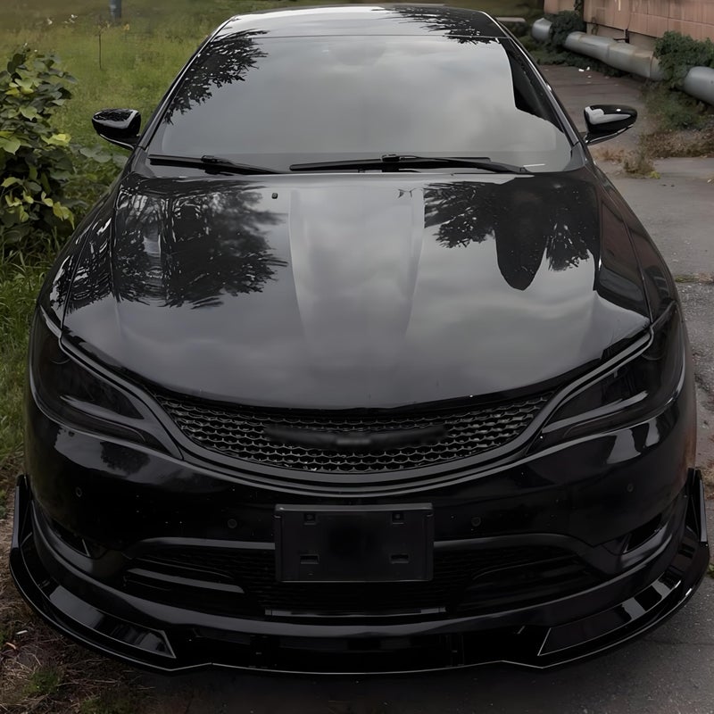 NARPES Front Bumper Lip Splitter Compatible with Chrysler 200 200C 200S 2015-2020 Accessories Under Chin Spoiler Body Kit Add On Painted Gloss Black ABS Material - Image 4