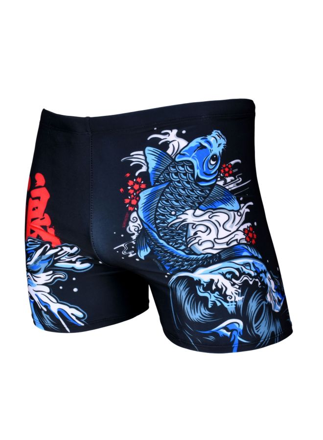 Generic Men's Swimming Trunks Quick-drying Boxer Large Size Anti-embarrassment Shorts Men's Clothing Swimwear Equipment Beach Swimming Trunks For Men-Color:Alphabet Black Swim Trunks-Size:3XL [Suggested 55.00 Kg-75.00 Kg]]  - Image 3