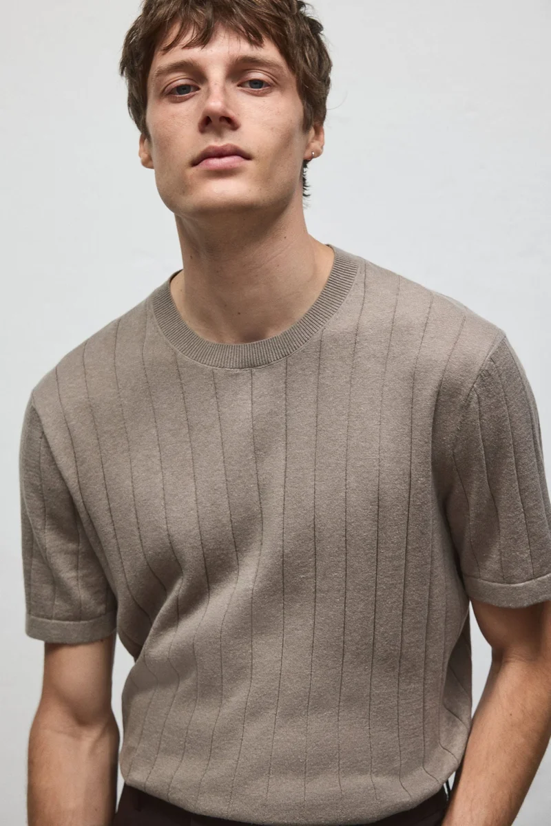 H&M Regular Fit Knitted T-shirt