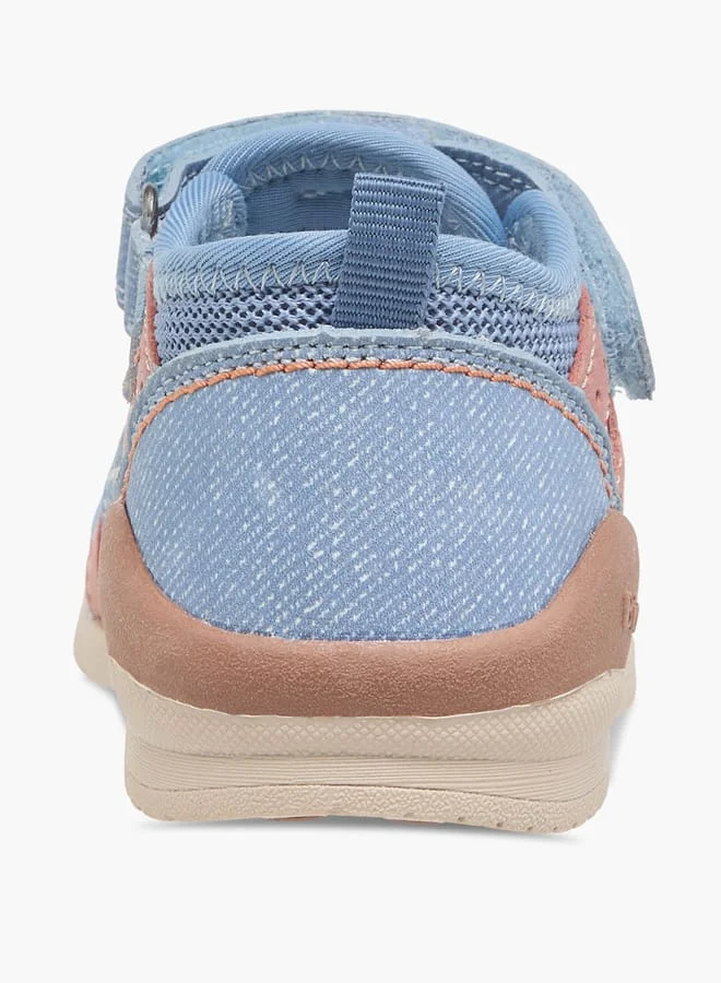 Barefeet Boys Cut-Out Detail Sandals with Hook and Loop Closure