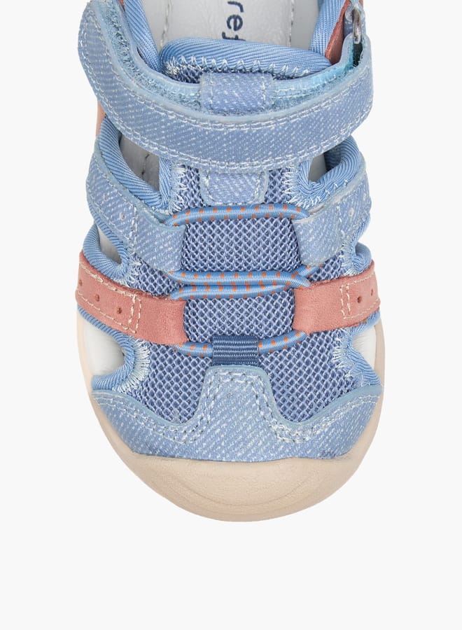 Barefeet Boys Cut-Out Detail Sandals with Hook and Loop Closure  - Image 3