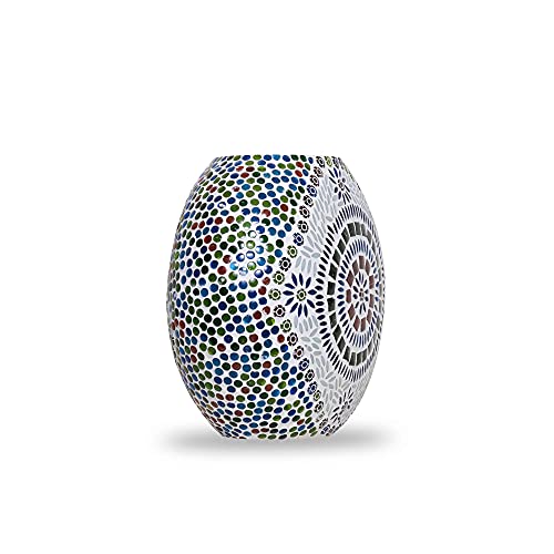 earthenmetal Handcrafted Mosaic Decorative Table Lamp Home Decor (Multicolour, Bulb not Included) - Image 3