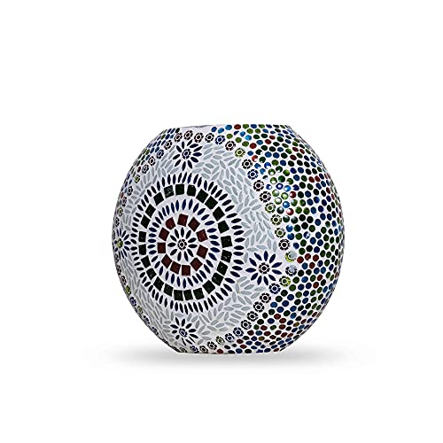 earthenmetal Handcrafted Mosaic Decorative Table Lamp Home Decor (Multicolour, Bulb not Included) - Image 4