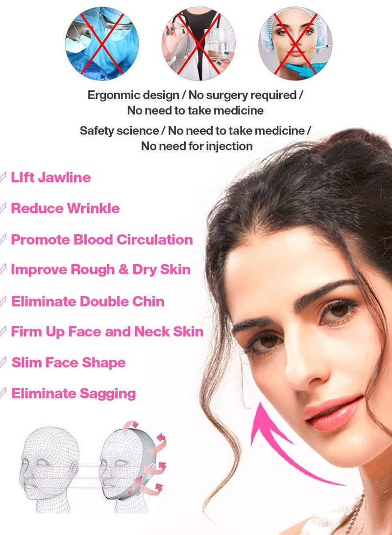 إسكدنيا Face Slimming Strap Reusable Double Chin Reducer Strap Facial Chin Slimmer Device V Line Face Lifting Bandage for Anti Wrinkle Eliminates Sagging Anti Aging Breathable Face Shaper Band - Image 5