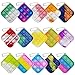 Clanam 15 Pcs Mini Pop Bubble Fidget Toys for Party Favors Small Silicone Pop Keychain Bulk for Classroom PrizesGoodie Bag Stuffers Christmas Valentine Gifts for Kid Student - Image 2
