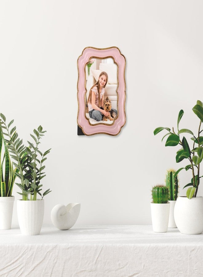 PHAREGE 4x6 Vintage Picture Frame Pink Gold, Ornate Antique Picture Frame for 4 by 6 Photo, Retro Photo Frame for Tabletop Vertical or Horizontal Display, 1 Pack - Image 4
