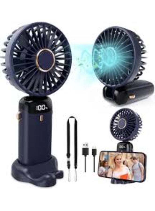 Portable hand Fan, Quiet mini Fan, USB Battery Rechargeable Fan, Battery Operated Table Fan for Home , Travel, Commute, Makeup, Office - Image 2