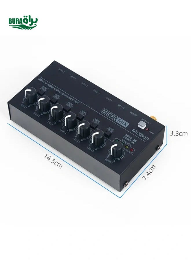 Ultra-Compact Low-Noise 6 Channel Stereo Audio Mixer, US Plug(MIX600) - pzsku/Z256DA62B3675325658F0Z/45/_/1733205660/d6f75e24-08c7-4b18-ad86-4dc1cc37b0a7