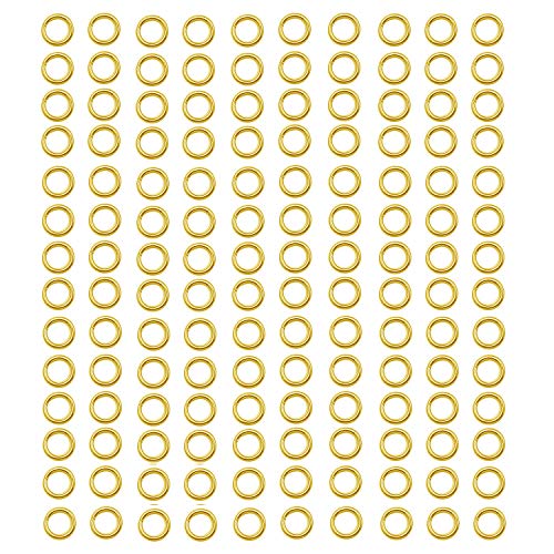 WOCRAFT 300 pcs Gold Plated Stainless Steel Split Rings Jump Rings Connector Rings for Jewelry Making Necklaces Bracelet Earrings Keychain DIY Craft 13297Gold 4mm - Image 1