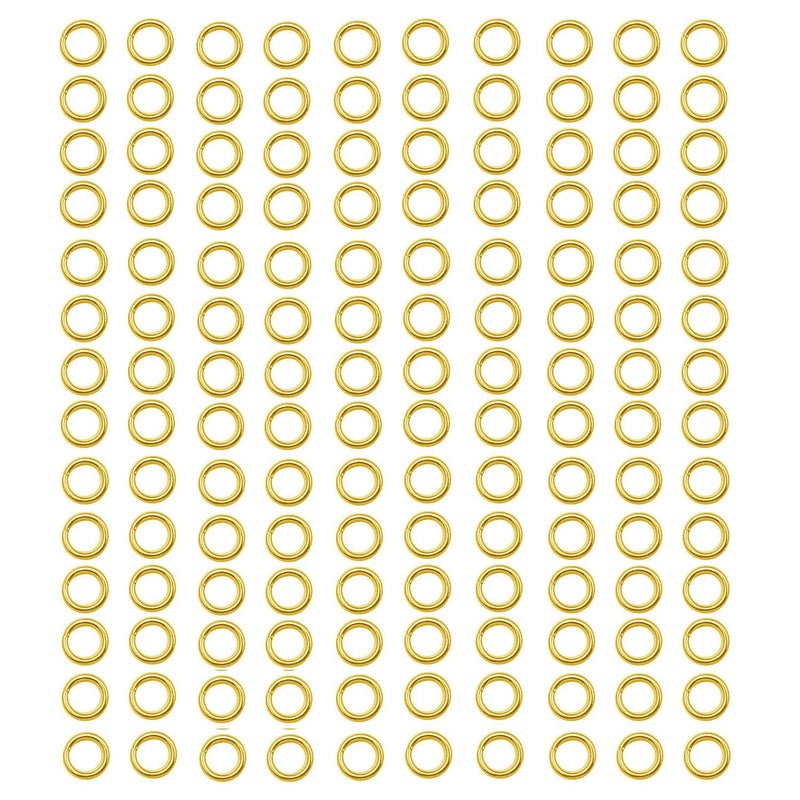 WOCRAFT 300 pcs Gold Plated Stainless Steel Split Rings Jump Rings Connector Rings for Jewelry Making Necklaces Bracelet Earrings Keychain DIY Craft 13297Gold 4mm - Image 3