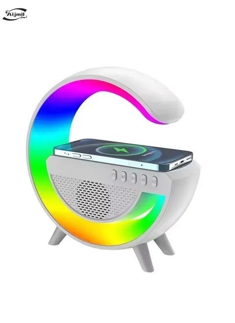 Bluetooth Speaker Wireless Charging Multifunctional Smart Mini Speaker Atmosphere Lamp