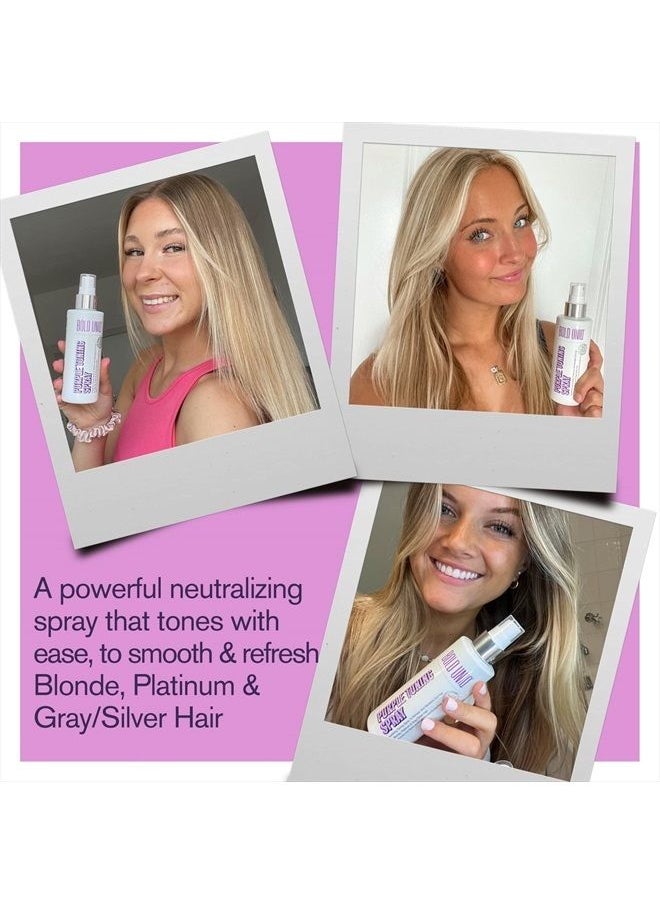 BOLD UNIQ - Blonde Toner Spray. Purple Leave In Toning Hair Treatment to Remove Brassy Surface Tones in Blonde, Platinum & Gray/Silver Hair. Paraben & Sulfate Free-PETA Approved Cruelty-free. - Image 1