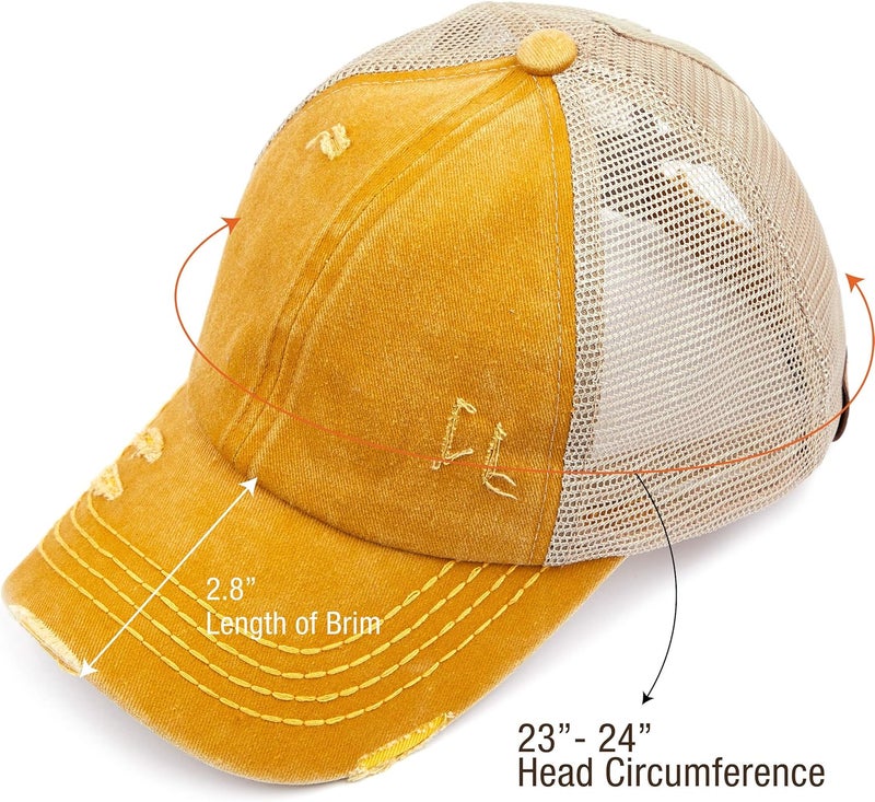 Cc Ponycap Messy High Bun Ponytail Adjustable Glitter Mesh Trucker Baseball Cap - Image 4