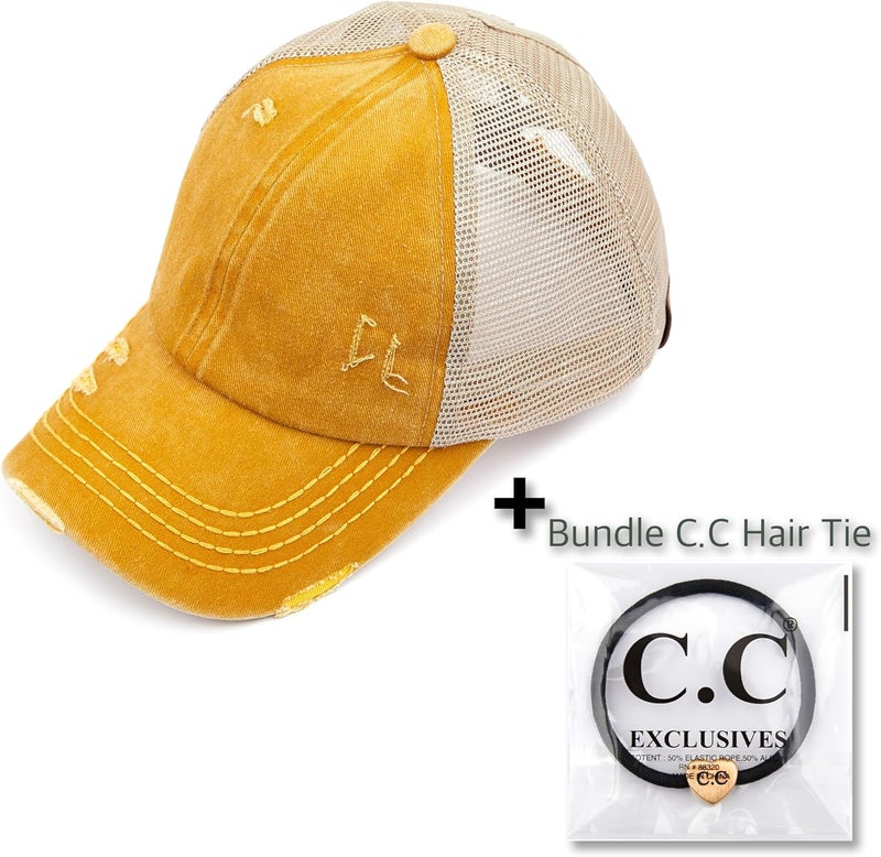 Cc Ponycap Messy High Bun Ponytail Adjustable Glitter Mesh Trucker Baseball Cap - Image 2