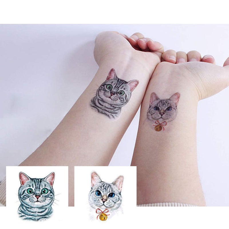 Ooopsiun 30 Pieces Animals Temporary Tattoos for Kids Women, Dogs Cats Waterproof Tattoos for Boys Girls - Image 4