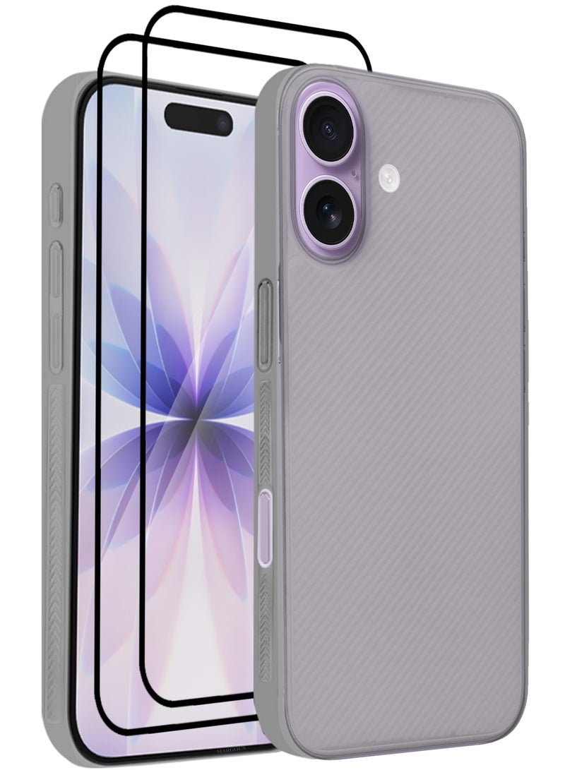 CATANES 3 Packs Case Cover for iPhone 17 - Sturdy Durable Ultra-Thin Case - Air Skin Line Design Transparent Back Cover -  Drop Protection Cover  with Two 3D Screen Protectors - Black - Image 1