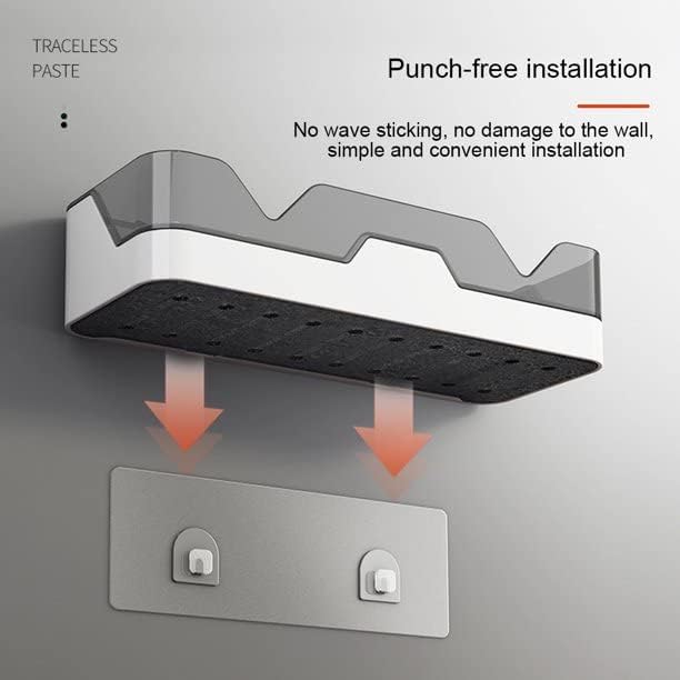 iSTAR Plastic Self-Adhesive Bathroom Corner Shelf Kitchen Rack Holder Wall Mounted Shelves Storage Organizer for Bathroom Kitchen Hardware Accessories, Pack of 1 - Image 3