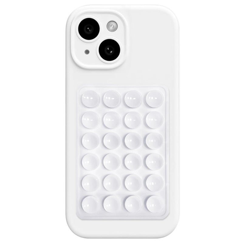 AZXYI Silicone Suction Phone Case Mount, Silicon Adhesive Suction Cup Phone Mount, Non Slip Sticky Phone Grip for Cellphone, Strong Grip Holder for Selfies and Videos (White) - Image 1