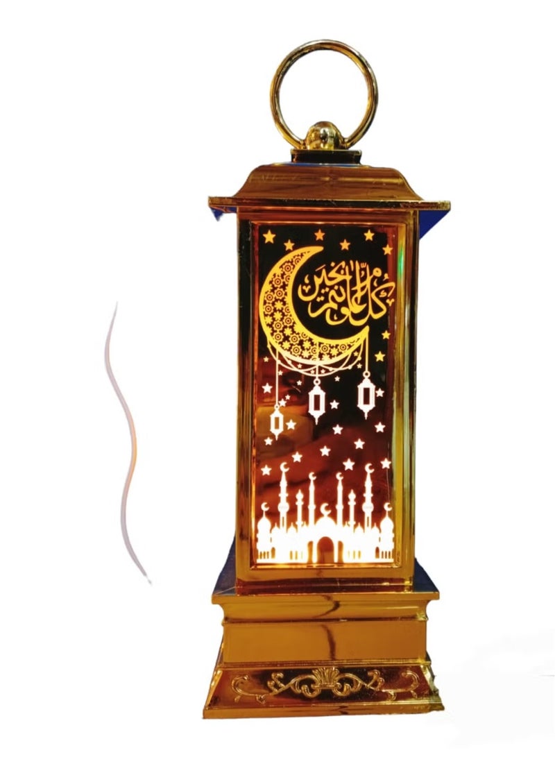 عيد و رمضان فانوس زخرفي ذهبي - Image 2
