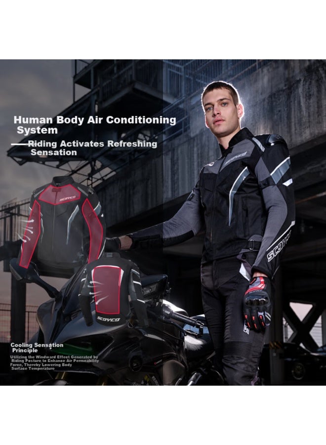 Scoyco Motorcycle Motorbike Anti-fall Jacket Rider Spring Summer Breathable Racing Riding Suit Jk103-2 - Image 2
