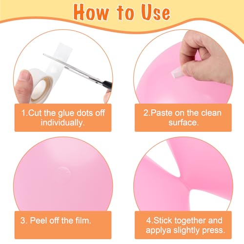 Hoewina 2000pcs Clear Glue Point Dots Glue Tape for Balloon Removable Adhesive Double Sided Dots Stickers for Craft Decoration Wedding - Image 3