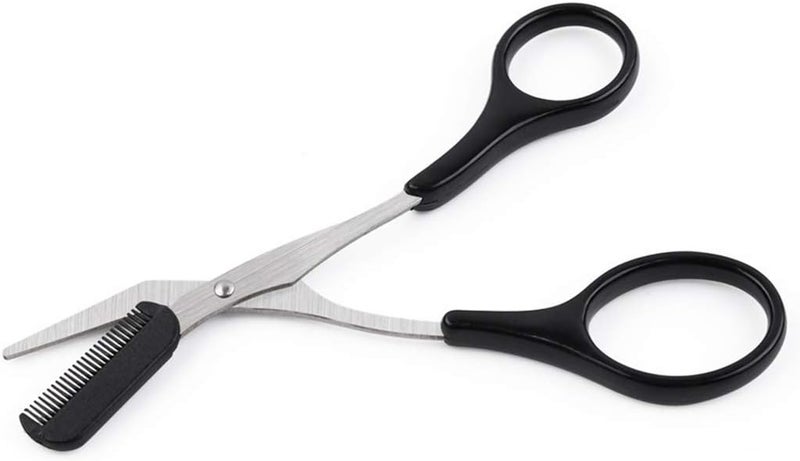 Eyebrow Comb Scissors Portable Detachable Curved Eyebrow Scissors Eyebrow Tool - Image 2