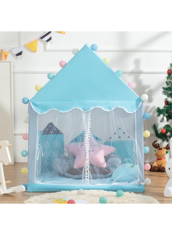 DUNISO Children's Play Tent, Playhouse For Boys And Girls, Indoor Secret Base For Toddlers, Outdoor Camping Toy House, Birthday Celebration, Garden Celebration, Suitable For Ball Pool House, 85*125*135 Cm (Blue) - Image 5