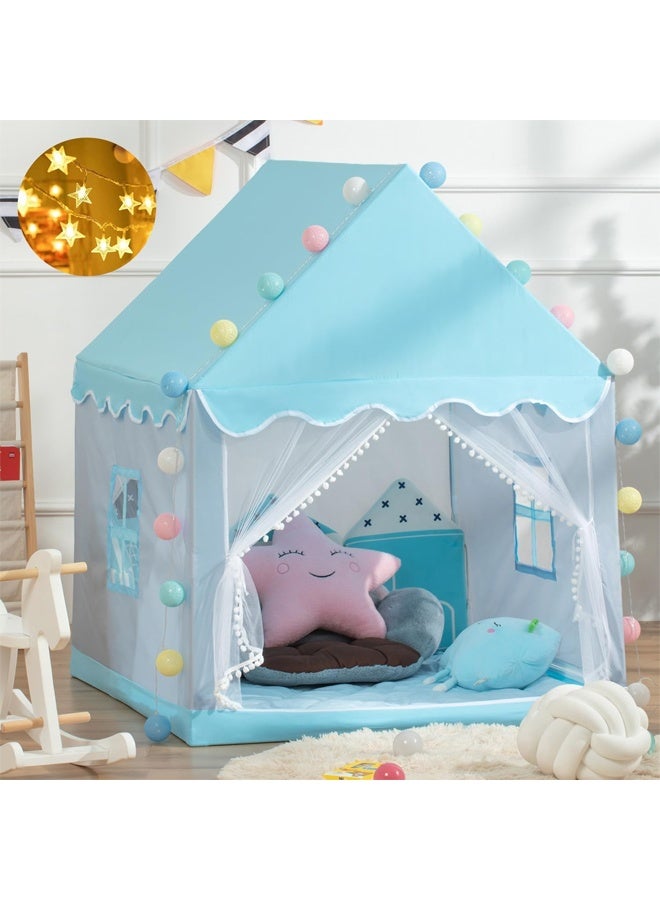 DUNISO Children's Play Tent, Playhouse For Boys And Girls, Indoor Secret Base For Toddlers, Outdoor Camping Toy House, Birthday Celebration, Garden Celebration, Suitable For Ball Pool House, 85*125*135 Cm (Blue) - Image 1