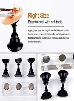 2 Sets Acrylic Nail Art Holder Practice Display Stand With 102Pcs White Reusable Adhesive Putty, Magnetic Nail Art Tips Holders Training Diy Display Practice Stands(Black And White) - pzsku/Z256E23ACD54BCFCE824BZ/45/_/1647279367/e27cc9c3-23a4-43f1-8e35-cc37dec7b789