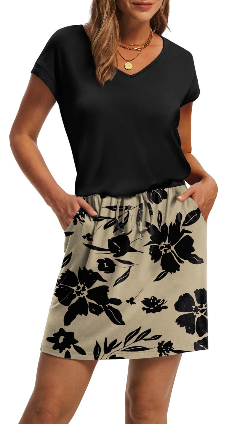 OFEEFAN Summer Dresses for Women Fashion Sundresses Cruise Spring Vacation Travel Airport Luxury Outfits Beige Italian Dress XXL - Image 3