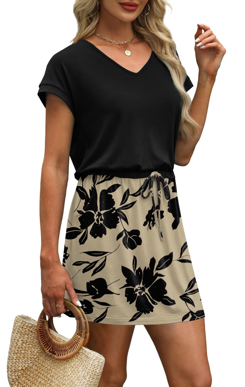 OFEEFAN Summer Dresses for Women Fashion Sundresses Cruise Spring Vacation Travel Airport Luxury Outfits Beige Italian Dress XXL - Image 4