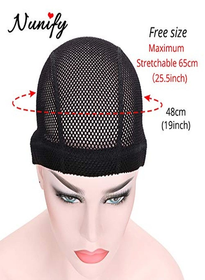 Nunify 2Pcs Crochet Wig Cap For Making Wigs - Big Hole Mesh Dome Cap For Crochet Braids And Weaves - Elastic Braid Wig Cap for Crochet - Image 2