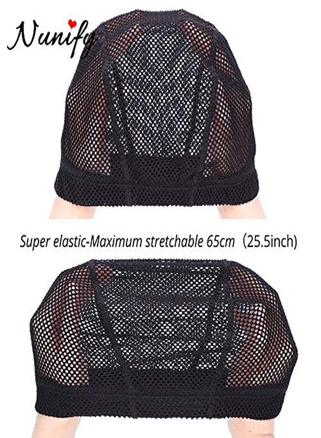 Nunify 2Pcs Crochet Wig Cap For Making Wigs - Big Hole Mesh Dome Cap For Crochet Braids And Weaves - Elastic Braid Wig Cap for Crochet - Image 3