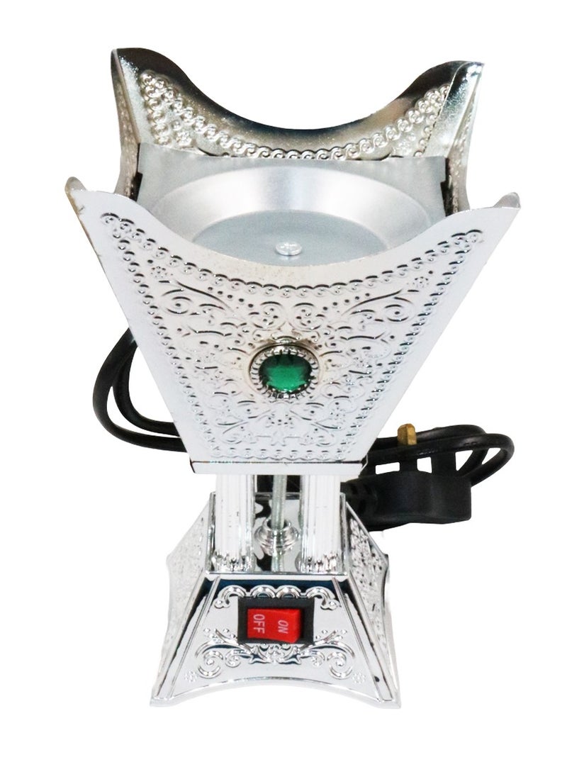 Bakhoor BoSidin Elegant Electric Incense Oud Burner – Hexagonal Mabkhara with Crystal Accents – Stylish Madkhan for Home, Office & Celebrations – Assorted Colors with Safety Switch - Image 2