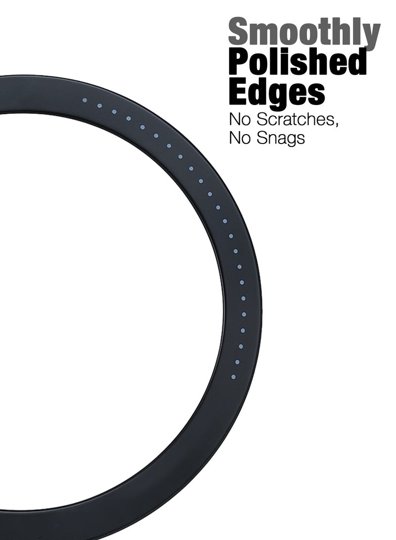 SIGood Universal Metal Ring Sticker for Magnetic Charger Compatible with iPhone/Samsung/Android All Cellphones, Magnetic Mount/Phone Holder Conversion Accessories, 4Pcs, Black - Image 3