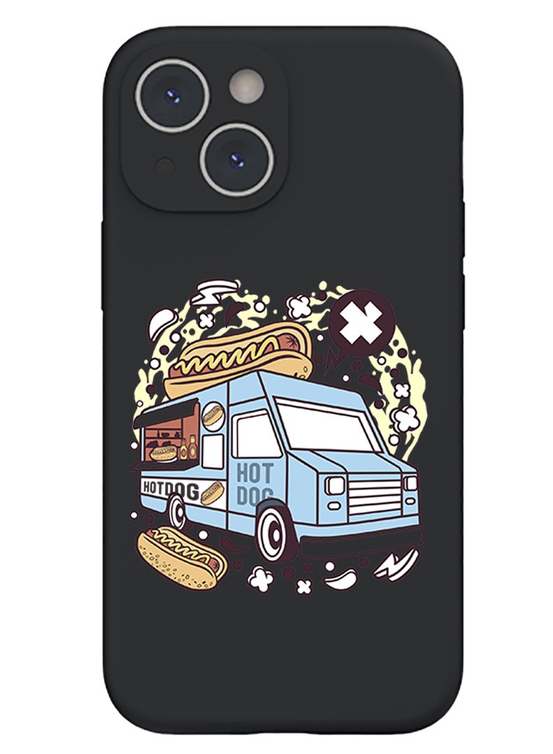 Theodor Protective Slim Fit Case Liquid Silicone Cover with Full Body Protection Anti-Scratch Shockproof Case For iPhone 14 Black  - I am so sweet copy - Image 1