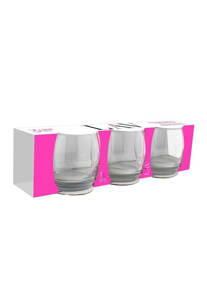 LAV LUNE 325cc Glass Set of 3 – Premium, Elegant Drinking Glasses for Water, Juice, Cocktails & Everyday Use - Image 3