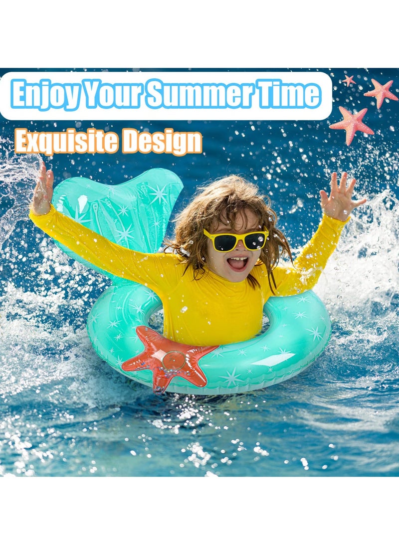 SYOSI 2 Pcs Pool Inflatable Float, Swimming Ring for Kids, Pool Party Inflatable Float for Children Aged 5-10 Years, Durable Pool Swimming Ring with an Inflator Cylinder - Image 5